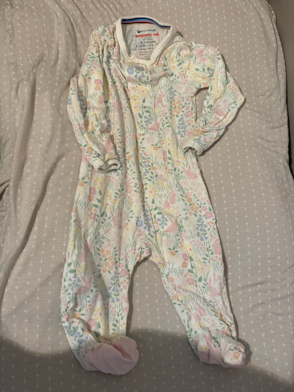 Magnetic Me Baby Floral Print Bodysuit in Pastel Multi